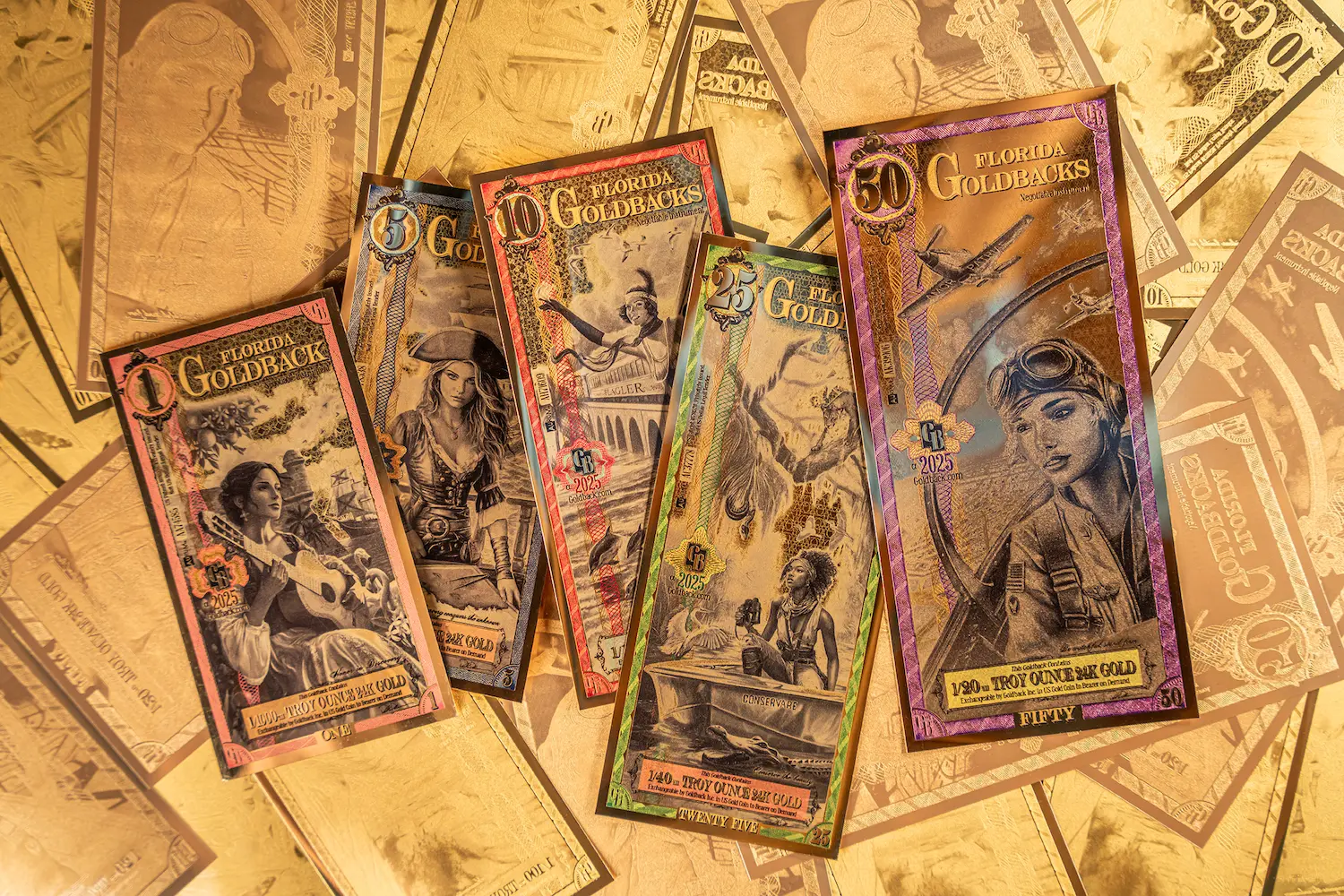 Florida Goldbacks Currency Notes